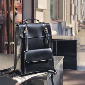 WOMEN Anie Laptop Backpack PU Leather Black